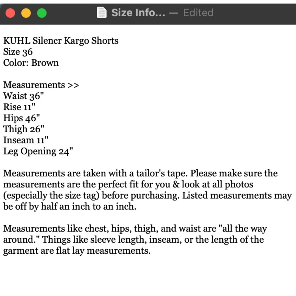 KUHL Hiking Shorts Size 36 Brown Silencr Kargo Cargo Gorpcore Outdoors Stretch - Picture 3 of 12